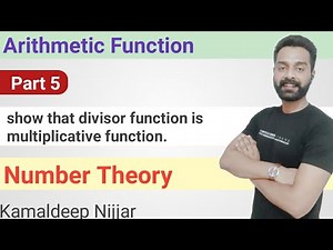 show that divisor function is multiplicative functio | Arithmetic function in number theory |