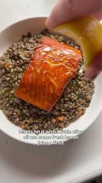 Crispy Salmon with French Lentils