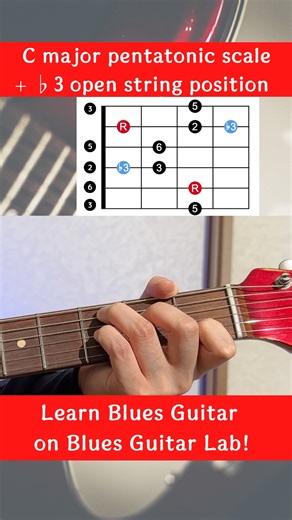 Blues Guitar Lab By Satoshi Nakamoto on Instagram: "How to play C major blues scale in open position | Get Free Solo & Licks(TAB & Theory) Link in bio #bluesguitar #scale #guitarlessons -  Want to go from zero to Blues improvisation — step by step? BGL’s Beginner Course is built to get you there. No experience needed. Includes lessons with tabs, theory & jam practice.  Try it Risk-Free!  Link in bio!"