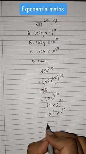 📈 Exponential growth starts small but ends BIG!✨#maths #mentalmath#exponentialproblem #viralreels