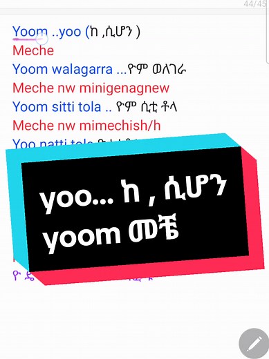 Yoo fi Yoom: Garagarummaa Isaanii fi Afaan Leenjii
