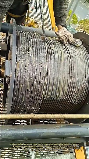 Greasing Giant Steel Cables Like a Pro! Satisfying Maintenance Process
