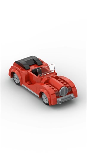 Lego Red Vintage Car animated build Moc by bront86 on Bricklink #lego #old #car