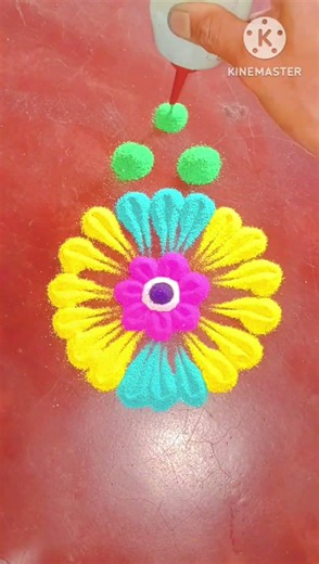 School compitition kelie sunder rangoli/school compitition kelie beautiful Rangoli designs #shorts