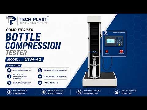 PET Bottle Top Load Testing Machine | Compression Strength Tester Demo