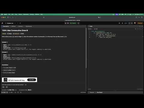 No Sound Leetcode 1004: Max Consecutive Ones III