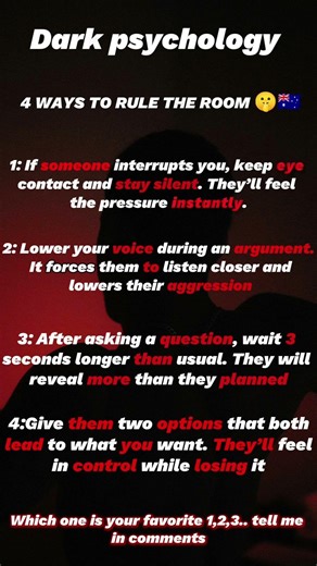 4 Ways to Rule the Room... 🤫🔥 #darkpsychology #shorts