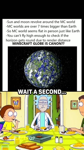 Minecraft World is NOT Flat?! 💀 #fyp #viralshorts