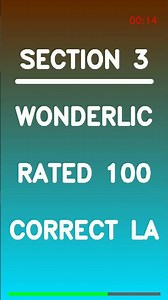 Wonderlic Rated 100 Correct La Latest