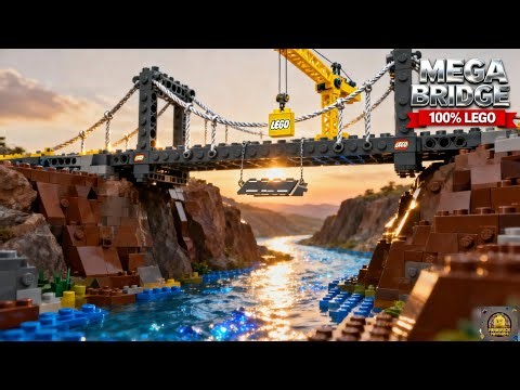 MEGA PROJECT: Building the Blue River Bridge (100% LEGO Construction)