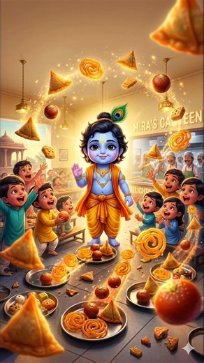 Kanha ki JADUI Udti Rasoi! 🍲✨😱 #shorts #krishna #ai