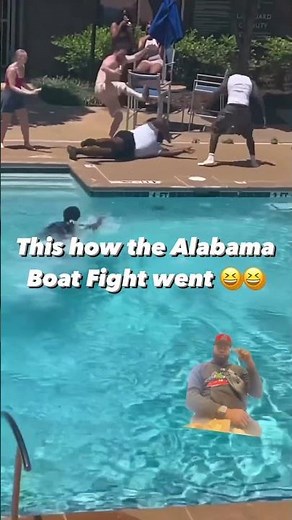 Alabama River Boat brawl reenactment Montgomery Alabama #brawl #alabama #swimming #viral #fyp #fight