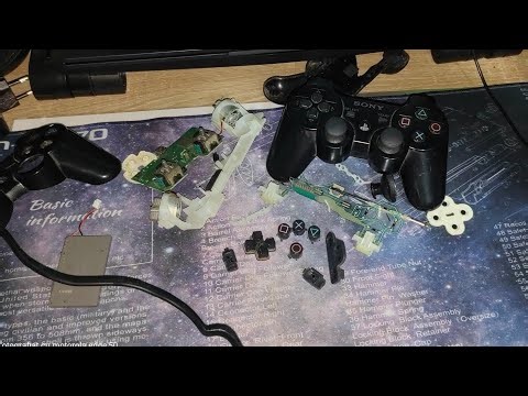 Disassembling PlayStation 3 Dualshock 3 Controller that is damaged and take it for pieces #ps3