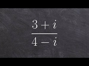 Algebra 2 Math tutorial for how to simplify the quotient by dividing complex numbers using conjugate