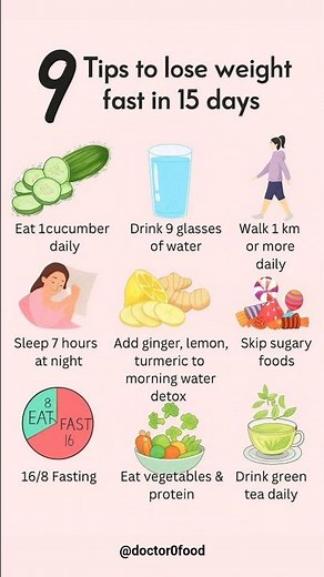 Lose Weight Fast in 15 Days | 9 Simple and Effective Tips #healthylifestyle #healthyeating