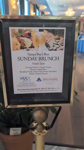 Sunday Brunch at Safety Harbor Resort & Spa Sundays are meant for...
