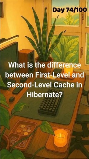 Day 74/100: What is difference b/w first and Second Level Cache? #100dayschallenge #interview