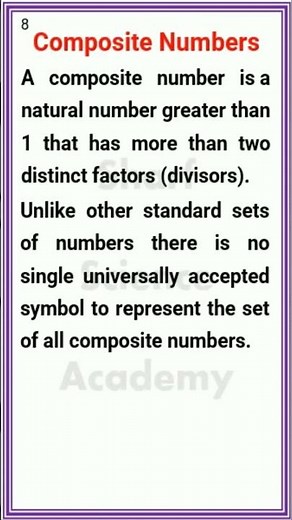Composite Numbers in math #maths