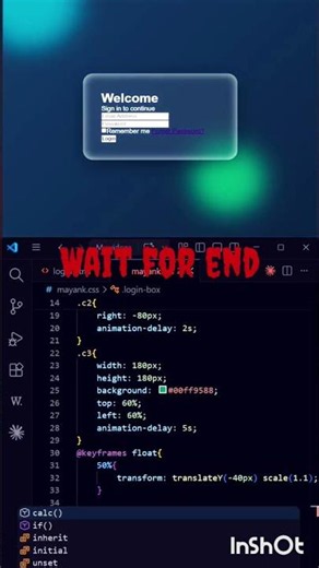 How To Make A Modern Login Page | HTML and CSS ✨ #shorts #viral #html #css #coding