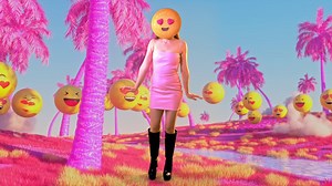 Dancing Girl in Emoji World - Free Stock Video