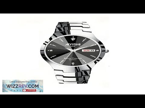 AIYISHI Men Business Watch Waterproof Automatic Quartz Watches Luminous Double Date