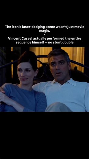 Cinema Moviiee on Instagram: "The iconic laser-dodging scene wasn’t just movie magic. Vincent Cassel actually performed the entire sequence himself — no stunt double. Before shooting, Cassel worked closely with choreographer Thierry Smits to turn the security-laser break-in into a dance performance rather than a typical action stunt. Director Steven Soderbergh wanted the scene to feel elegant, playful, and slightly ridiculous — matching the Night Fox’s ego. Cassel trained for days to memorize th