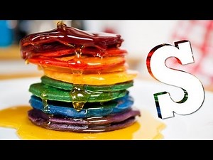DIY RAINBOW PANCAKES!! | Sorted Food