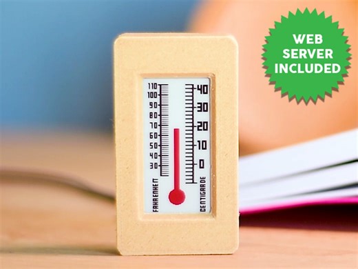 ESP32 E-Paper Thermometer With Web Dashboard