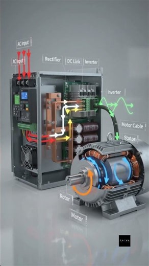 How a VFD Controls an Industrial Motor | Engineering Explained ⚡⚙️