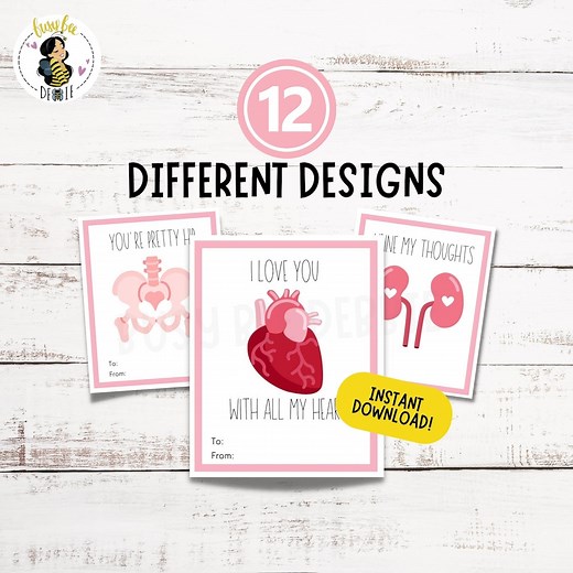 Funny Medical Valentine's Day Cards | Medical Puns for Doctors, Nurses, Hospital Staff, Students | Coworker Gifts for Nurse Week - Etsy