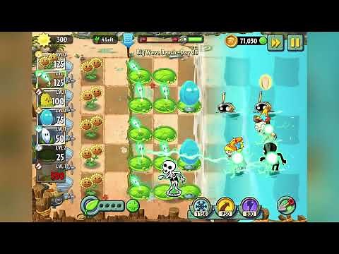 Plants vs zombies 2 / Big Wave Beach / Day 28