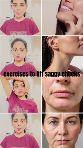 exercises to lift saggy cheeks #faceyoga
