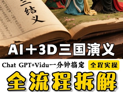 用AI就能实现这样3D名著立体书让书本中场景人物呈现在眼前！