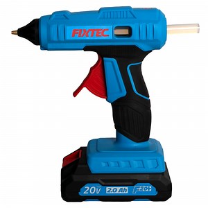 [Hot Item] Fixtec Repair Tool Heat Heavy Duty Electric Hot Glue Gun 20V Li-ion Cordless Glue Gun for Hot Melt Adhesive