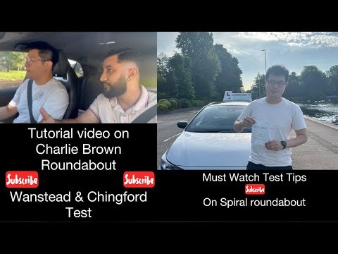 Wanstead Driving Test Route~ Spiral Roundabout Tutorial Video ~ Charlie Brown Roundabout