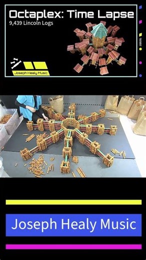 9,439 Lincoln Logs! "Octaplex: Time Lapse" - The Ultimate Time Lapse Build #lincolnlogs #9000pieces