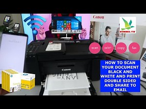 HOW TO SCAN YOUR DOCUMENT BLACK AND WHITE ON CANON TR4650 AND PRINT DOUBLE SIDED AND SHARE TO EMAIL