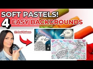 How to Use Soft Pastels: 4 Easy Backgrounds for Adult Colouring Books!