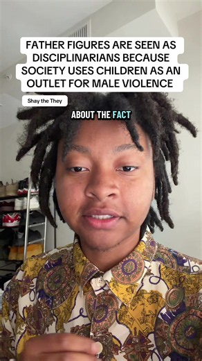 a man in the home exposes many children to male violence early on. Society has normalized this violence against children by labeling men as the outright disciplinarian. A man in the house that beats on children does not ensure well-behaved kids. using fear to control someone only works when they are in your presence. #violence #abuseawareness #decenterment #toxicfamily #shaythethey
