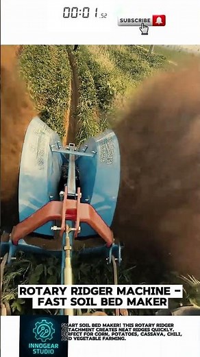 Rotary Ridger Machine – Fast Soil Bed Maker