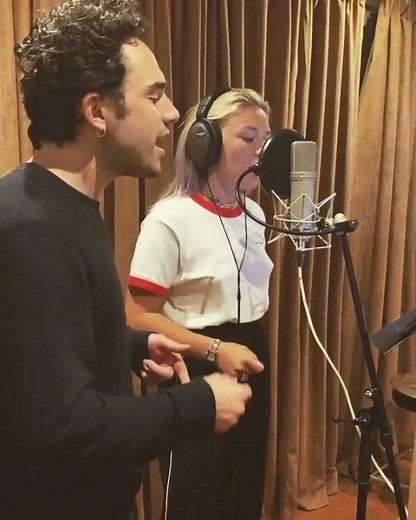 Florence Pugh and her brother Toby Sebastian in the studio ~ April 23, 2021