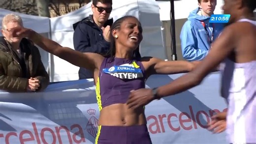 Tesfay sets second-fastest time in women’s marathon history in Barcelona