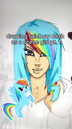 Drawing Rainbow Dash: My Little Pony Fan Art Progress