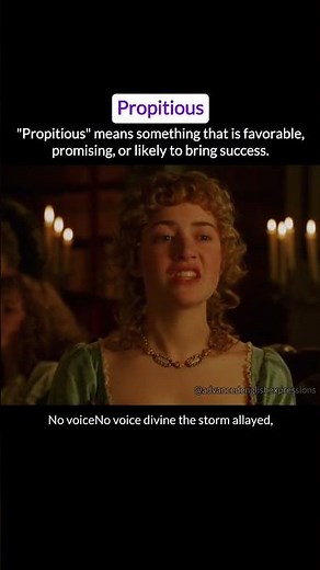 What Does 'Propitious' Mean? Learn This Advanced Word! #LearnEnglish #shorts #ImproveYourVocabulary