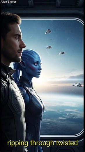 The alien drops to her knees as her own dropship lifts off without her