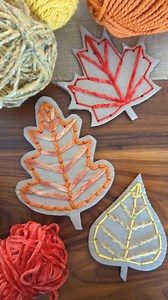 341K views · 14K reactions | Embroidered Cardboard Leaves  I love...
