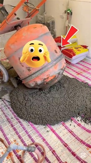 How to mix concrete and pour a floor | Concrete mixer machine #concrete #mixer #machine #floor