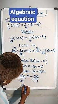 How to solve equation involving fractions #maths #algebra #education