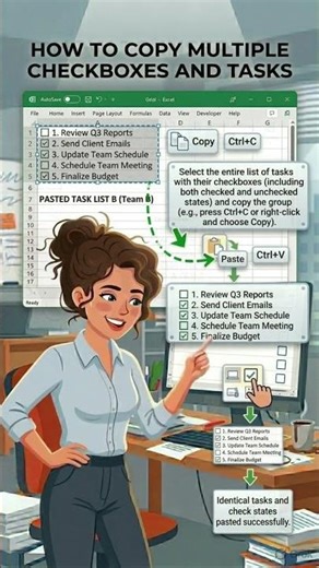 Excel Me Checkbox To-Do List ✅🔥 | Smart Task Tracker #ToDoList #exceltips #shorts #viralshort