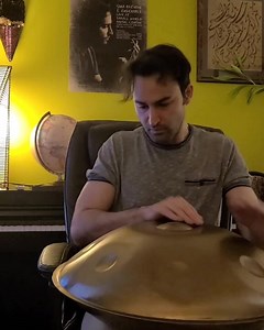 I couldn't get anything better for my birthday, thanks @peacepans for making this beautiful gem for me 💕 #hang #hangdrum #handpan | Sina Bathaie